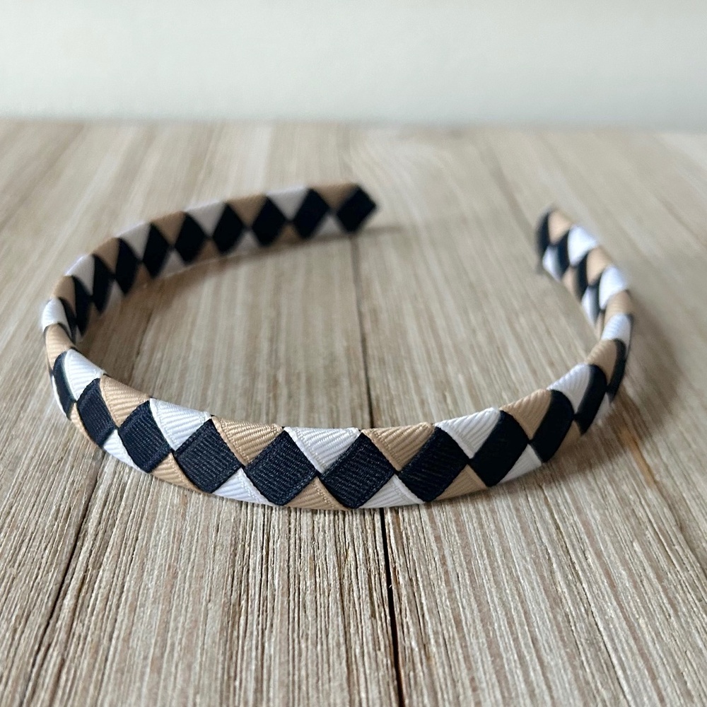 Headband Hand-woven ribbon Neutral Earthy color Girls Women